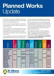 Planned Works Update - St Albans City & District Council