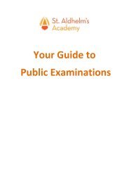 Your Guide to Public Examinations - St. Aldhelm's Academy