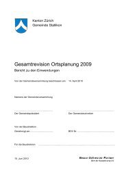 Gesamtrevision Ortsplanung 2009 - Gemeinde Stallikon