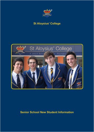 Senior School New Student Information St Aloysius' College