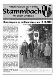 mit seinen Ortsteilen Mitteilungsblatt des Marktes - Markt Stammbach