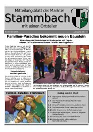 mit seinen Ortsteilen Mitteilungsblatt des ... - Markt Stammbach