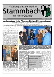 mit seinen Ortsteilen Mitteilungsblatt des Marktes - Markt Stammbach