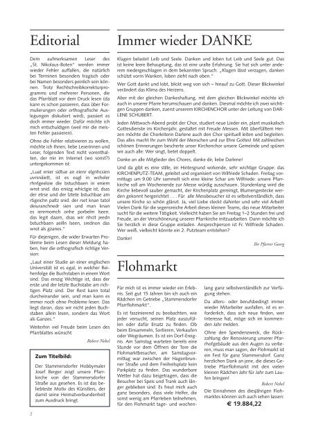 Pfarramtliche Mitteilung der Pfarre Stammersdorf November 2009 ...