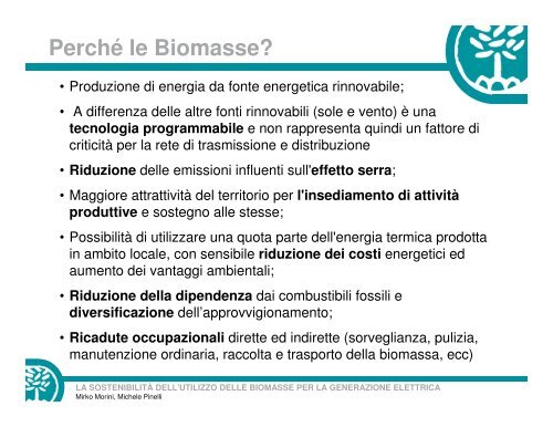 LA SOSTENIBILITÃ DELL'UTILIZZO DELLE BIOMASSE ... - Ingegneria