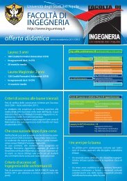 Brochure dell'offerta formativa - Ingegneria - UniversitÃ  degli Studi ...
