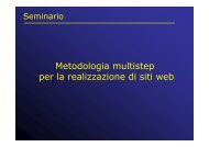 Metodologia multistep per la realizzazione di siti web