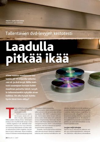 Tallentavien dvd-levyjen kestotesti - MikroPC