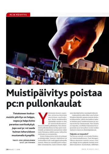 MuistipÃ¤ivitys poistaa pc:n pullonkaulat - MikroPC