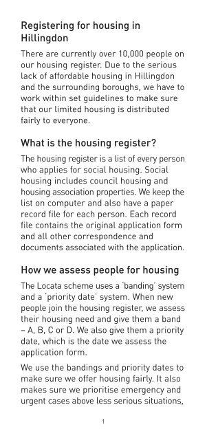 Registering for housing in Hillingdon - London Borough of Hillingdon