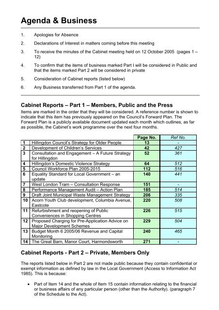 Report - London Borough of Hillingdon