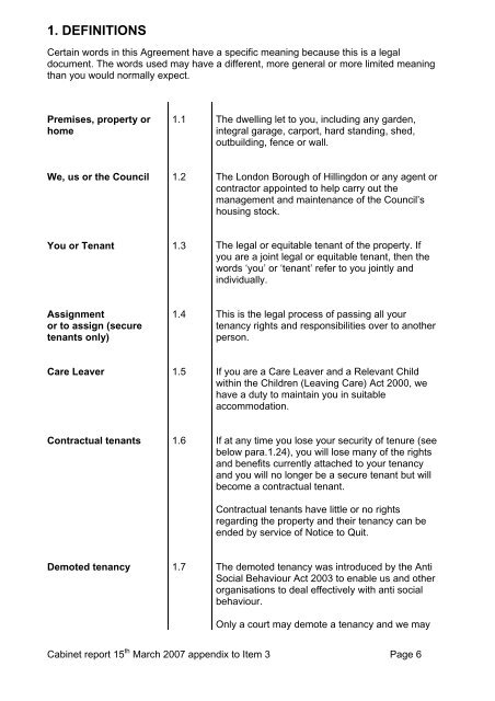 Supplementary A - London Borough of Hillingdon