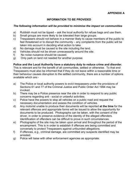 Protocol for Dealing with Unauthorised Encampments - London ...