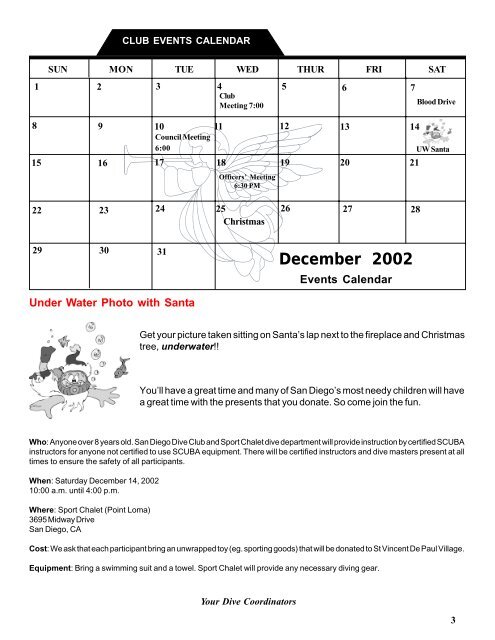 December 2002 - Sport Chalet Dive Club