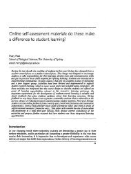 Online self-assessment materials - Research in Learning Technology