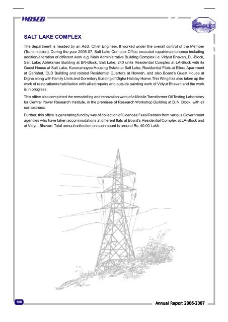 Next part of the power scenario of the WBSEB comprises - Infraline