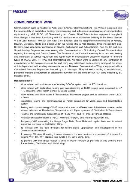 Next part of the power scenario of the WBSEB comprises - Infraline