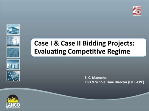 Presentation on Case I & Case II Bidding Projects ... - Infraline