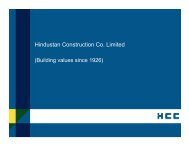 Hindustan Construction Co. Limited - Infraline