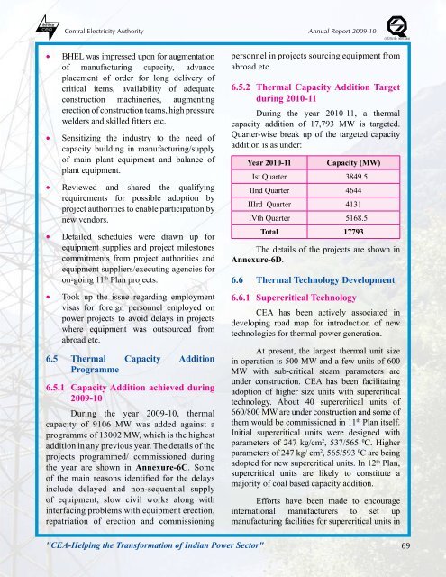 thermal power development - Infraline