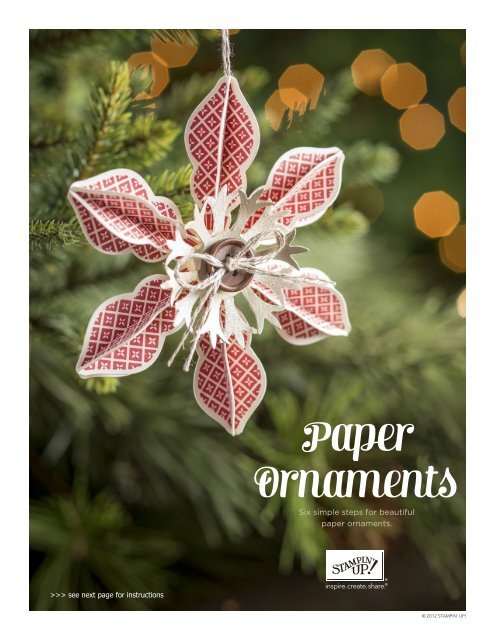 Paper Ornaments - Stampin' Up!