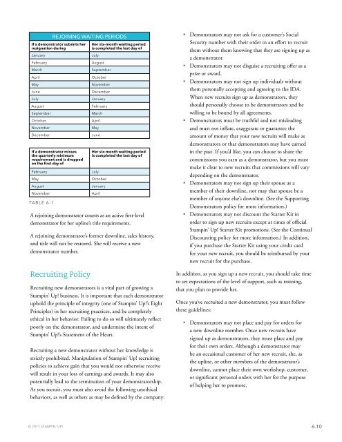 Demonstrator Manual - Stampin' Up!