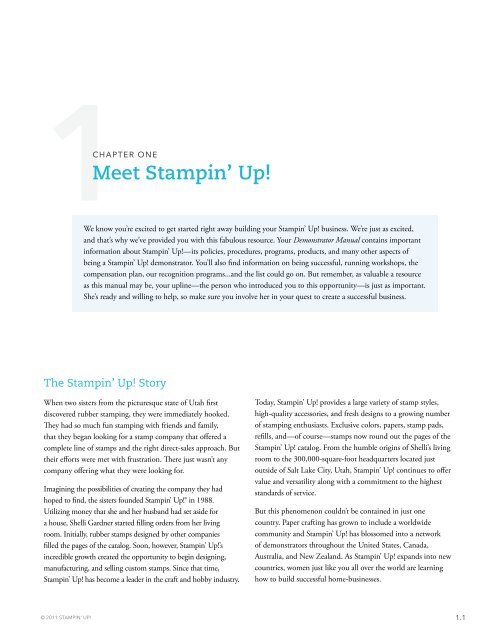 Demonstrator Manual - Stampin' Up!