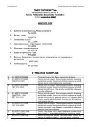 foaie informativÄ - Institutul NaÅ£ional de Standardizare Åi Metrologie