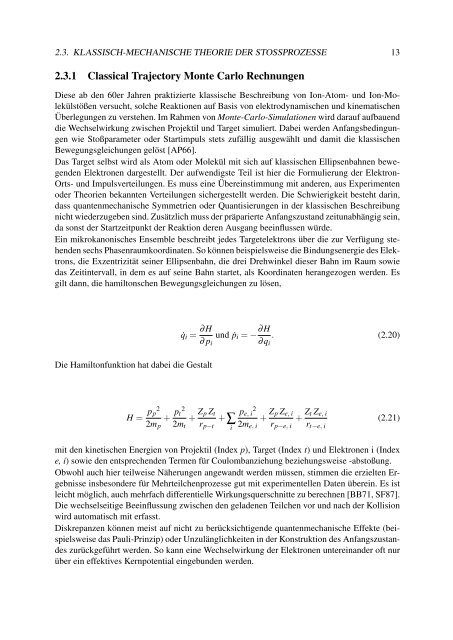 Transferionisation in schnellen D -H2 -Stößen - Goethe-Universität