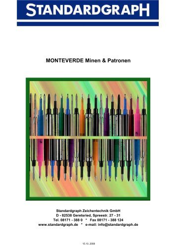 MONTEVERDE Minen & Patronen - Standardgraph Zeichentechnik ...