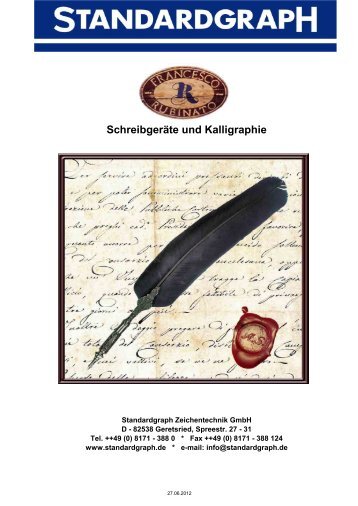 SchreibgerÃ¤te und Kalligraphie - Standardgraph Zeichentechnik ...