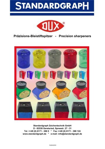 PrÃ¤zisions-Bleistiftspitzer - Precision sharpeners - Standardgraph ...