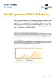 Das Prinzip unserer With Profit-Produkte - Standard Life