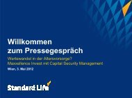 Präsentation zum Pressegespräch - Standard Life