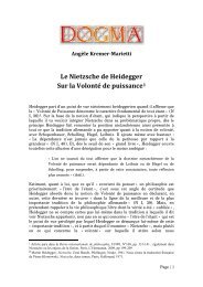 Le Nietzsche de Heidegger - Dogma