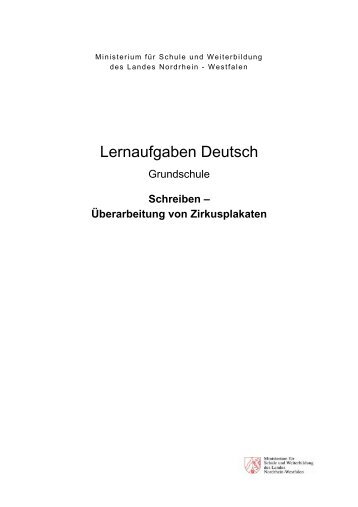 Lernaufgaben Deutsch - Grundschule, Schreiben