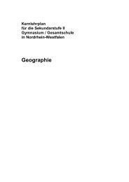 Kernlehrplan Geographie SII - Standardsicherung NRW