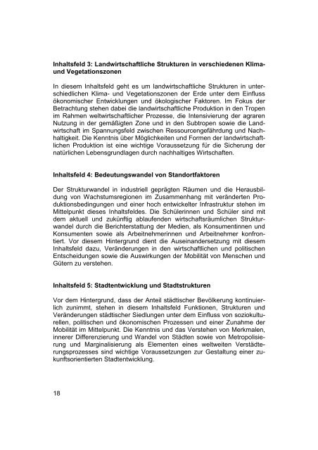 Kernlehrplan Geographie SII - Standardsicherung NRW