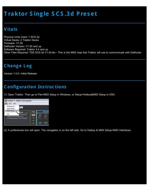 Traktor Single SCS.3d Preset Explanation - Stanton