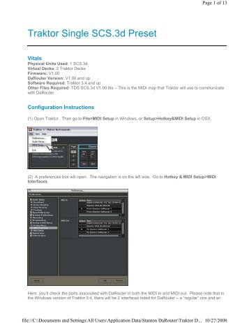 Traktor Single SCS.3d Preset - Stanton