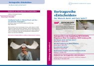 Vortragsreihe «Entscheiden» - Stapferhaus Lenzburg