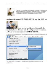 configurer le modem ZTE ZXDSL 852 USB sous Mac OS X