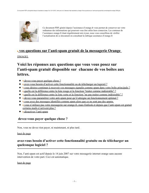 vos questions sur l'anti-spam gratuit de la messagerie Orange