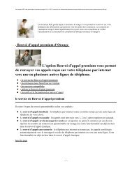 Renvoi d'appel premium d'Orange - Assistance Orange