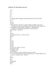 Answers to Study Guide for Exam I