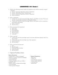 Exam I study guide