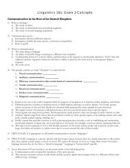 Exam III study guide (prepared by Tara Tully)