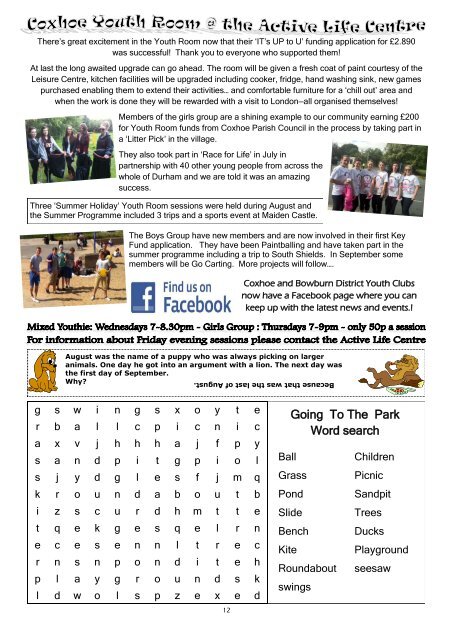 Coxhoe Chronicle September 2012.pdf - Parish and Town Council ...