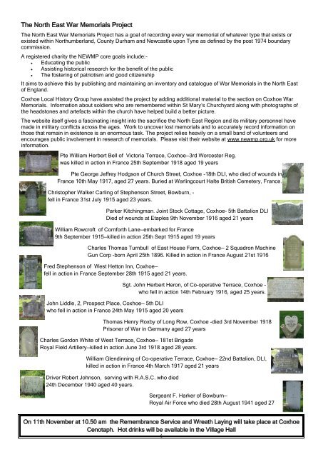 Coxhoe Chronicle September 2012.pdf - Parish and Town Council ...