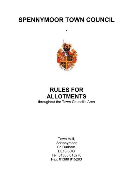 allotment Rules 2012.pdf - Parish and Town Council Websites